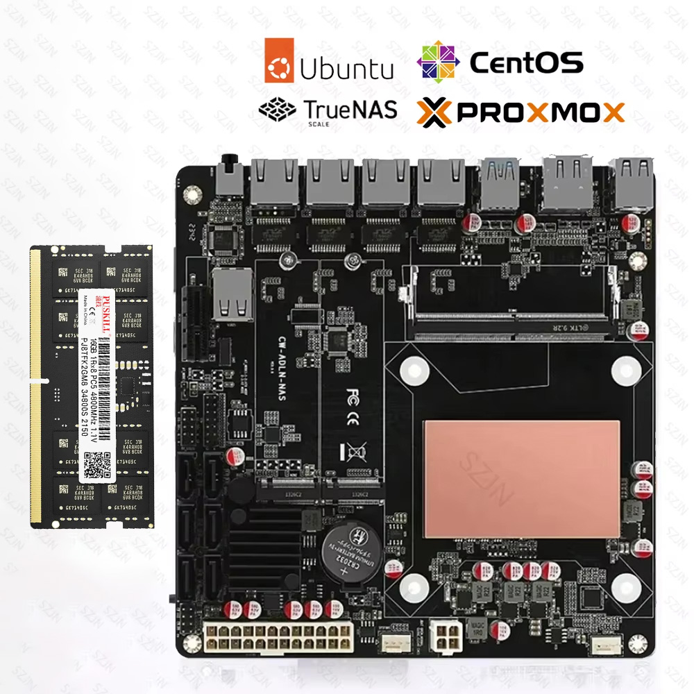 Nas Motherboard 8 Sata Mini Itx - ITX N150 Anakart Nas Seti Alder